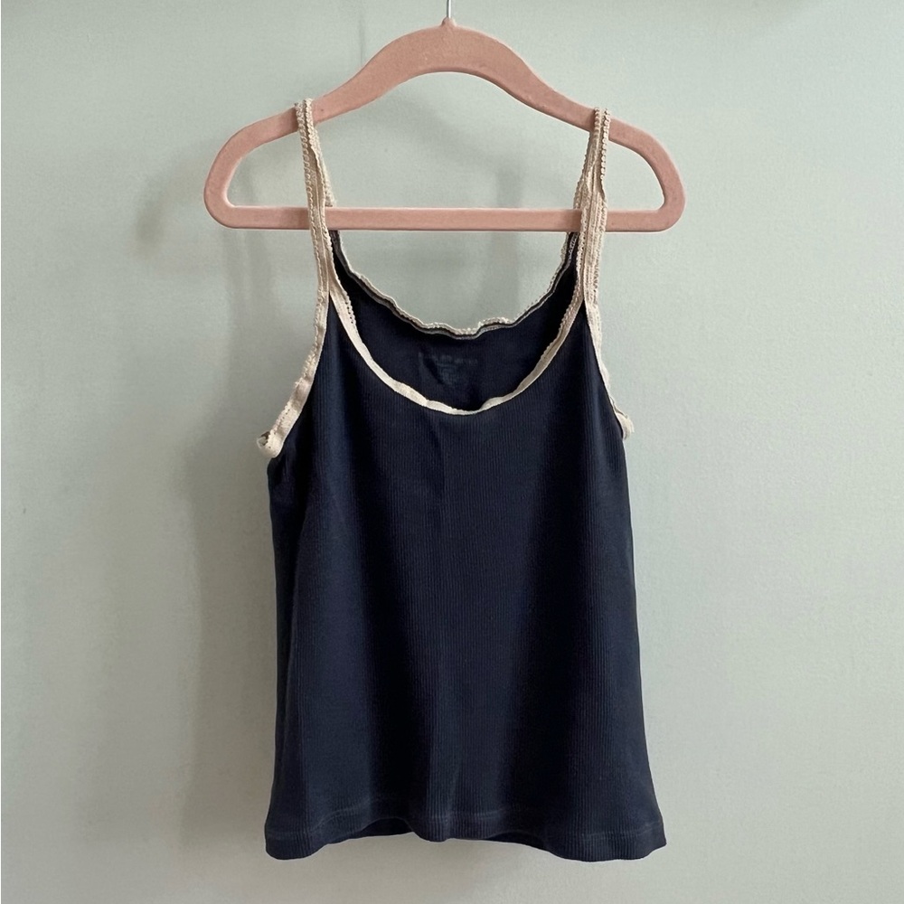 Brandy Melville Navy Blue Sleeveless Fitted Camisole